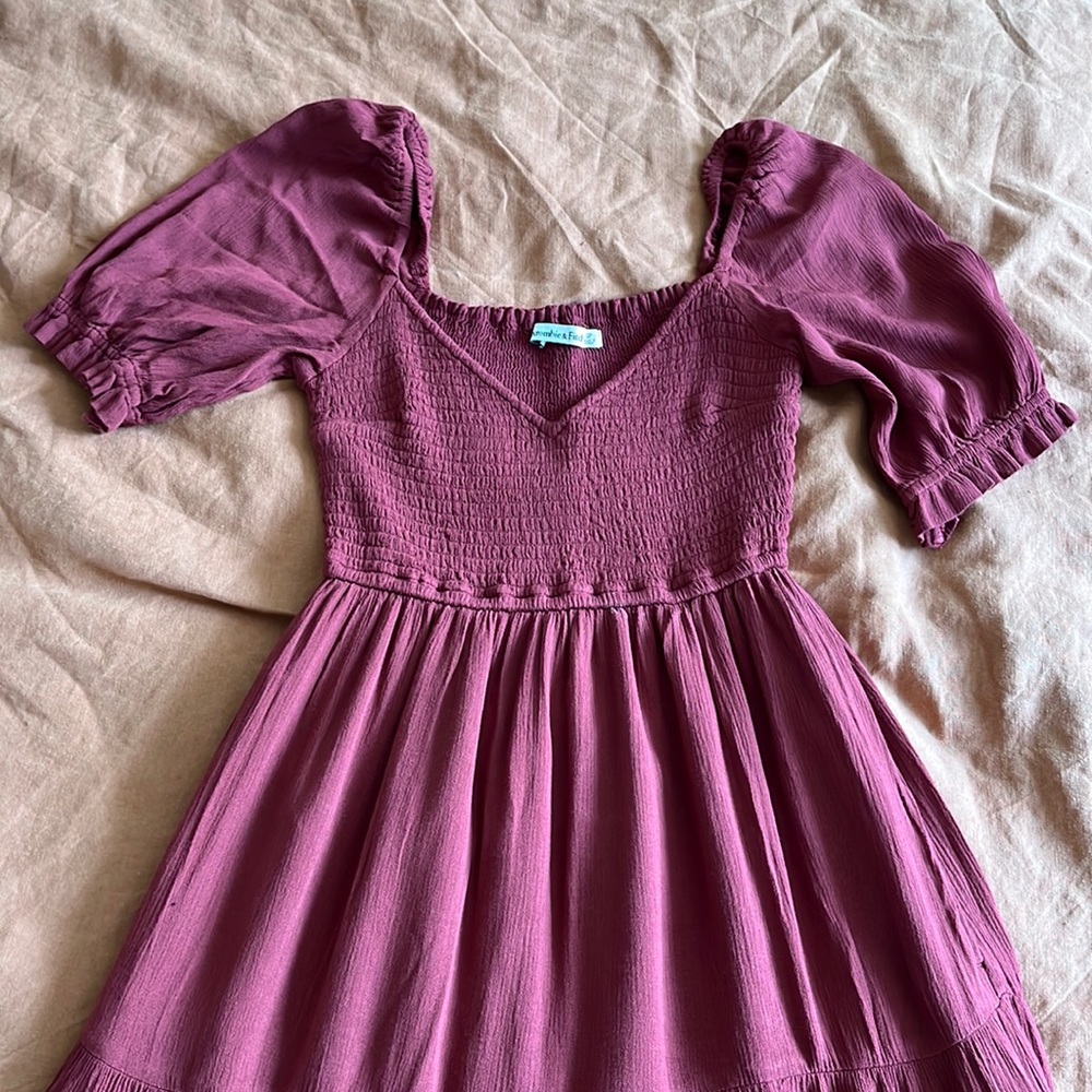 Rusty red midi dress Abercrombie